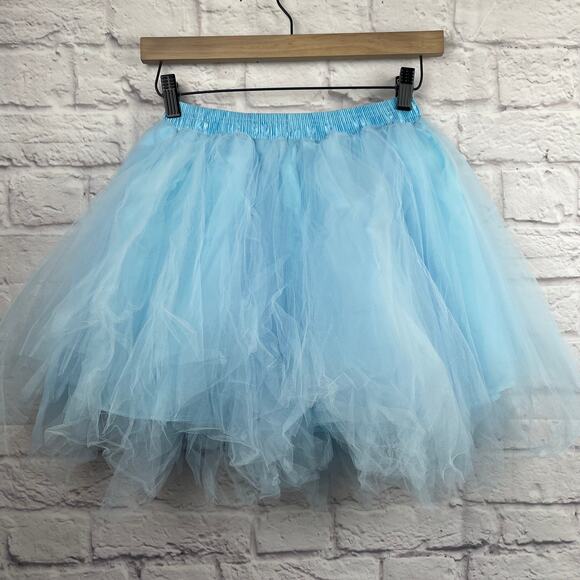 K1030  Light blue tutu skirt no size tag - Picture 1 of 5